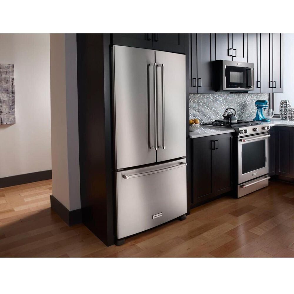 KitchenAid 22 Cubic Feet Counter Depth French Door Refrigerator with Interior Dispenser, , large