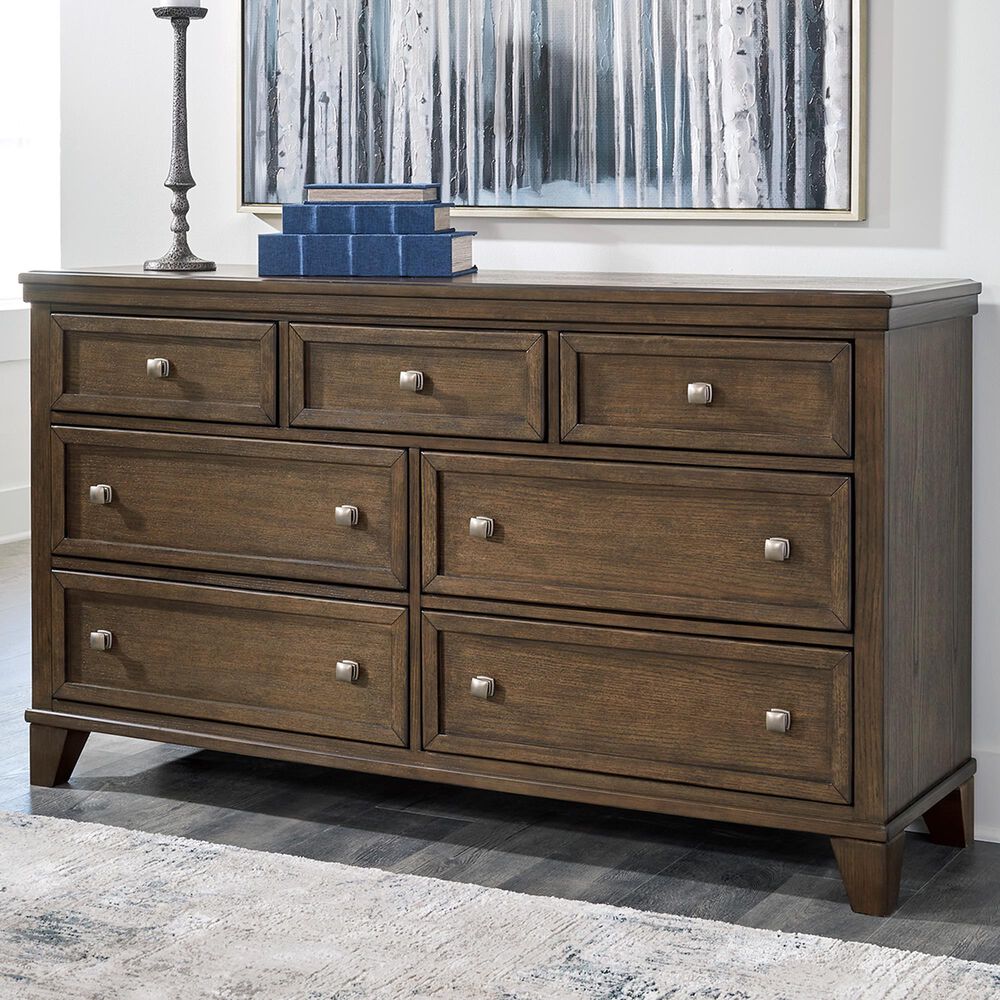 Ashley Shawbeck 7-Drawer Dresser in Medium Brown, , large
