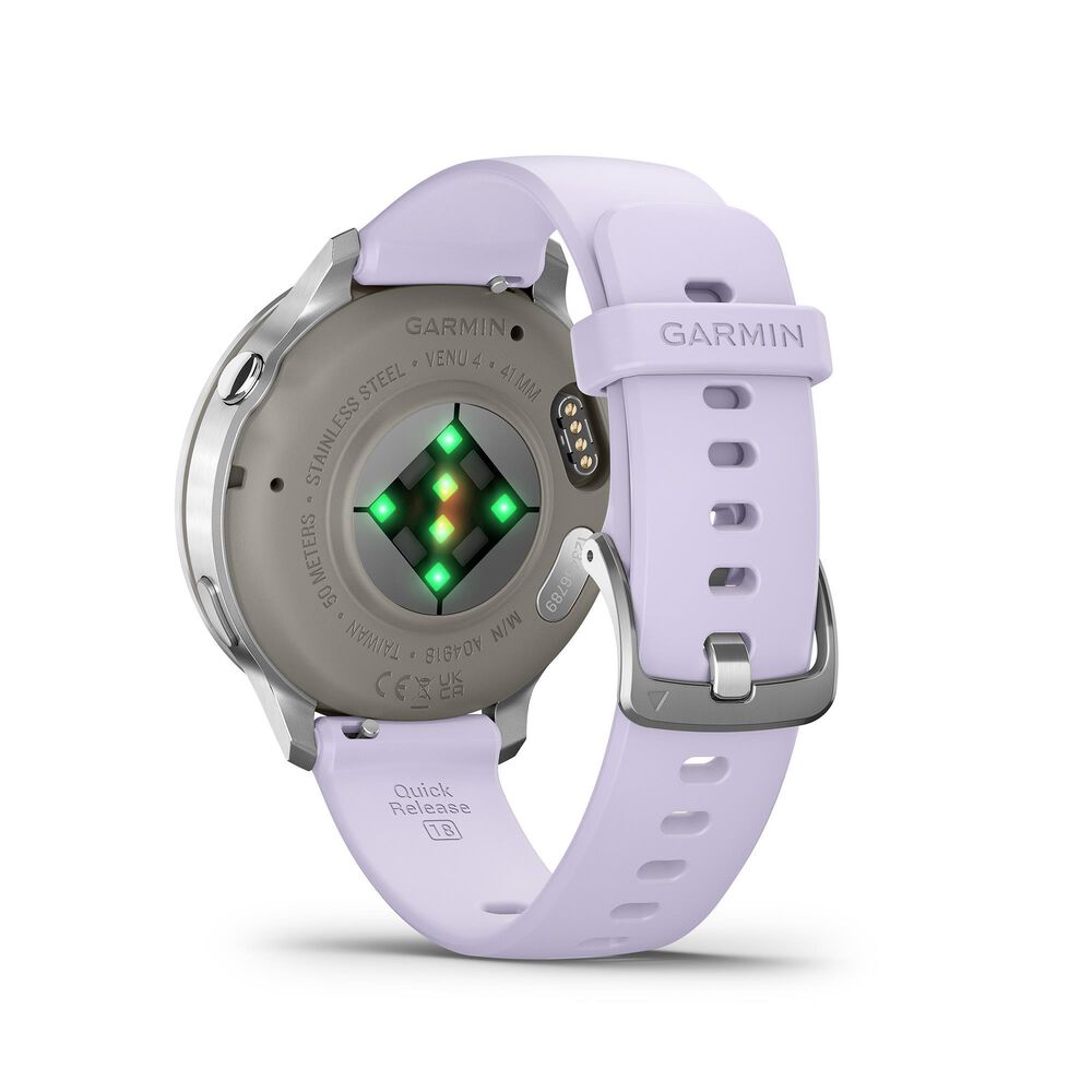 Garmin Venu 4  41 mm Silver with Periwinkle Silicone Band, , large