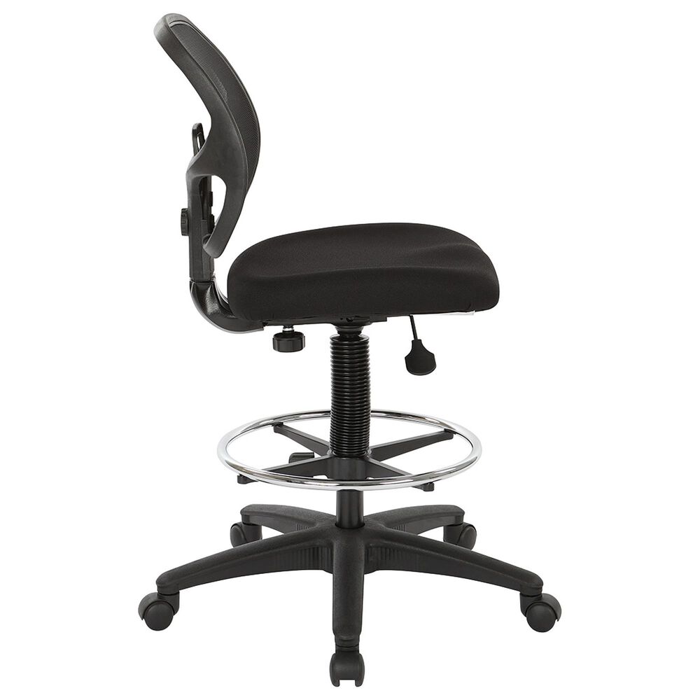 OSP Home DC Series Deluxe Mesh Back Drafting Chair in Black, , large