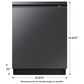 Samsung Smart 42 dBA Dishwasher with StormWash+ and Smart Dry in Fingerprint Resistant Black Stainless Steel, , large