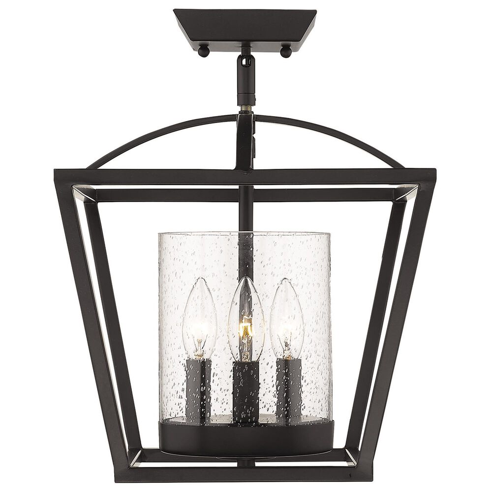 Golden Lighting Mercer 3-Light Mini Chandelier in Matte Black, , large