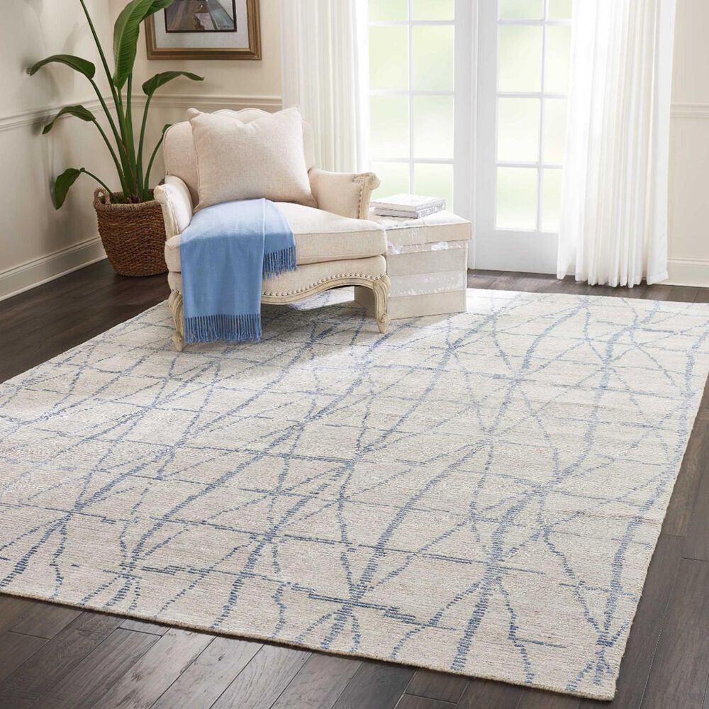 Nourison Ellora ELL02 8&#39;6&quot; x 11&#39;6&quot; Sky Area Rug, , large