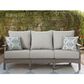 Signature Design by Ashley Visola Stationary Sofa with Cushion in Gray, , large