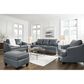 Ashley Genoa Oversized Chair in Steel, , large
