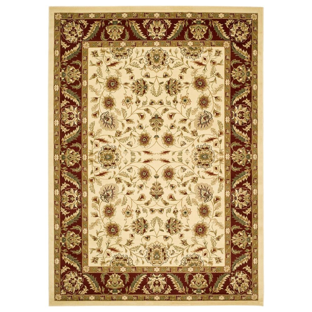Safavieh Lyndhurst LNH215 9" x 12" Ivory and Red Area Rug, , large
