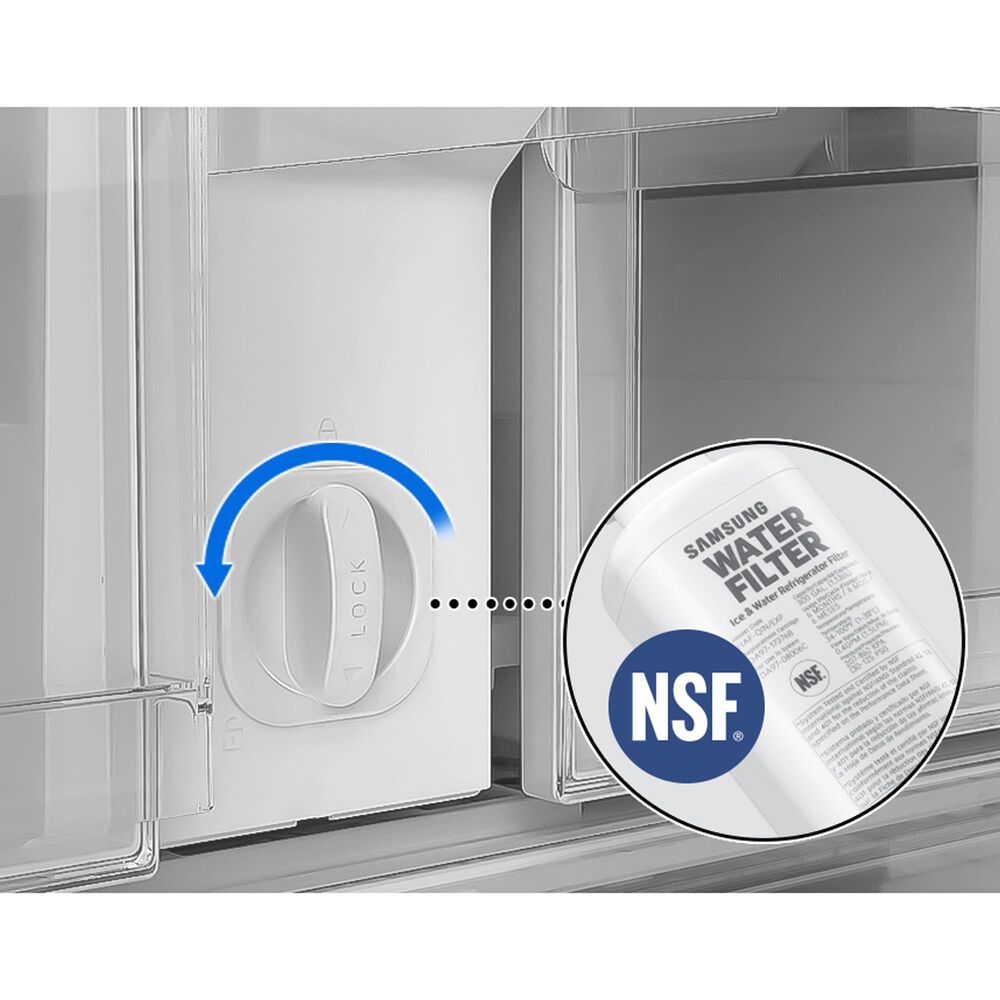 Samsung Bespoke AI 24 Cu. Ft. French Door Refrigerator with Zero Clearance Fit and Dual Auto Ice Maker in Fingerprint Resistant Stainless Steel, , large