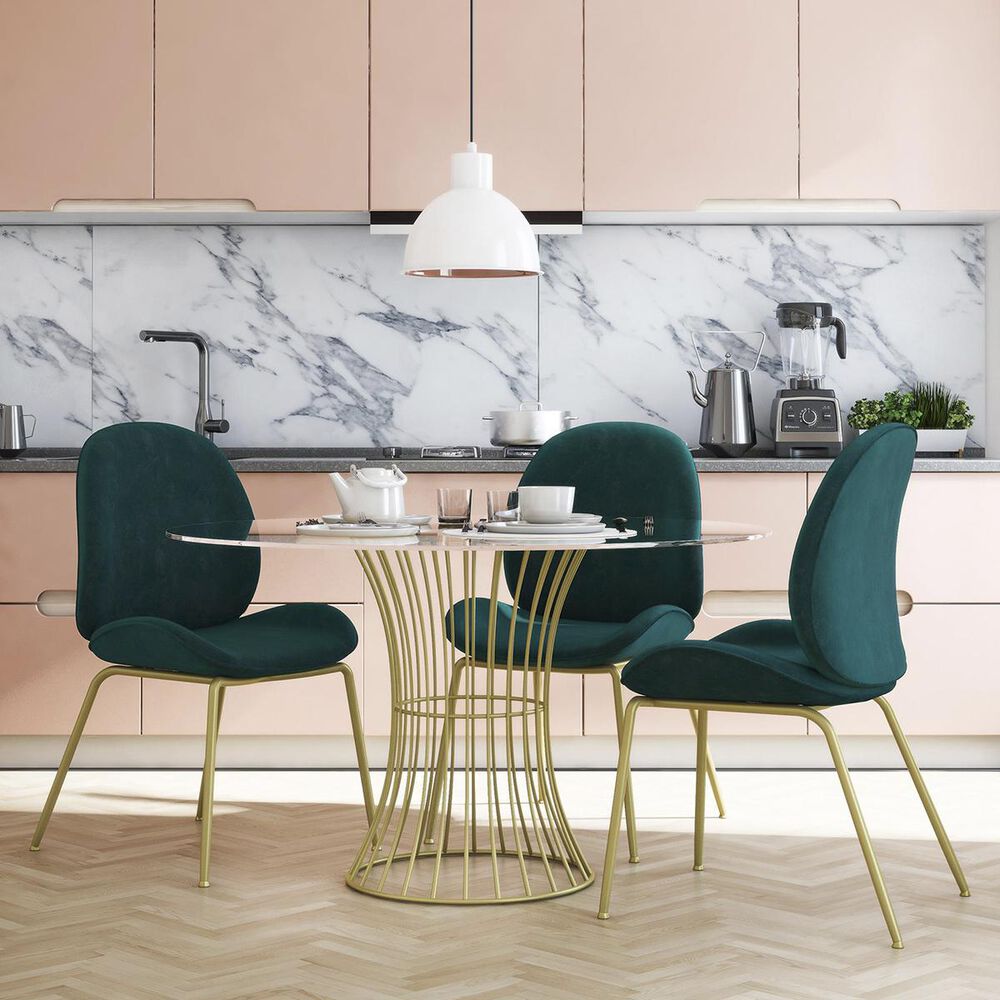 CosmoLiving by Cosmopolitan Astor Upholstered Dining Chair in Green