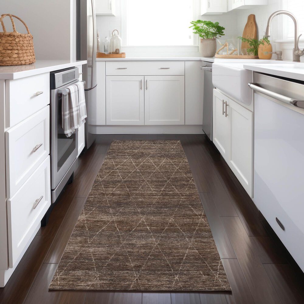 Dalyn Rug Company Burano BU3 2&#39;3&quot; x 7&#39;6&quot; Coffee Indoor/Outdoor Runner, , large