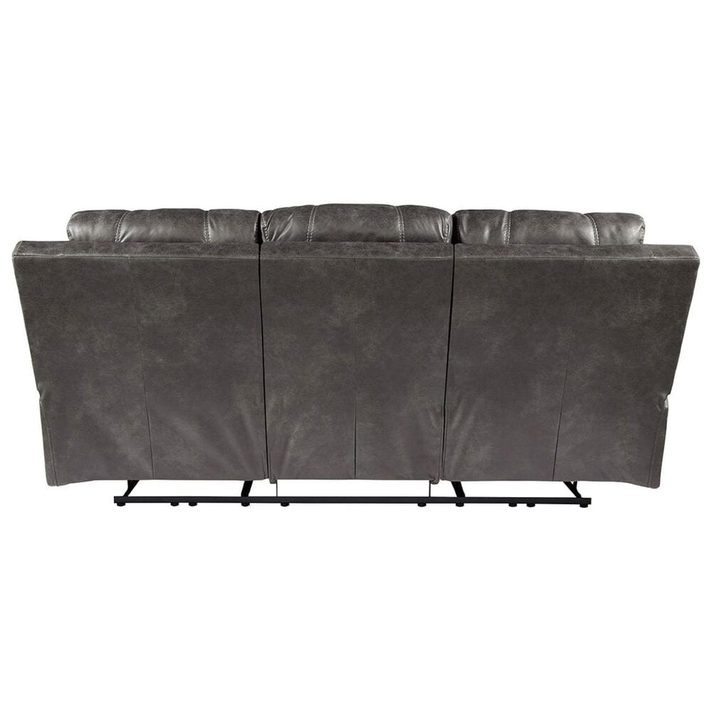 Ashley Erlangen Power Reclining Sofa with Adjustable Headrest in Midnight, , large