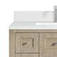 James Martin Vanities Breckenridge 36" Single Vanity in Whitewashed Oak with Single Hole 3 cm White Zeus Quartz Top & Backsplash, , large