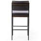 Four Hands Benton Counter Stool in Burnt Oak and Midnight Top Grain Leather, , large