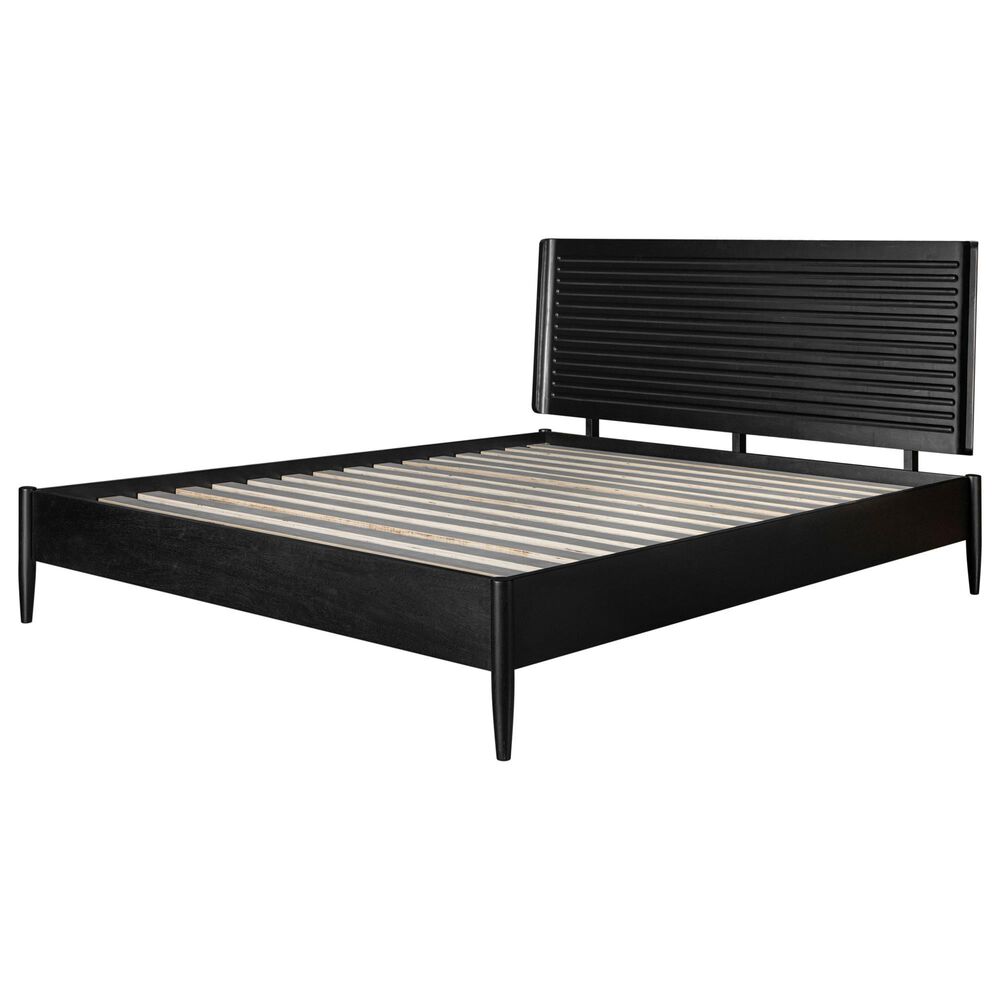 37B Casal Queen Platform Bed in Black Finish, , large