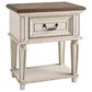 Ashley Realyn 1 Drawer Nightstand in Chipped White and Brown, , large