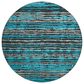 Dalyn Rug Company Brisbane Striped 8" Round Teal Area Rug, , large
