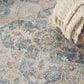 Nourison Astra Machine Washable 3"3" x 5" Grey and Blue Area Rug, , large