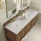 James Martin Vanities Lorelai 72"Double Vanity in Mid-Century Walnut with 3 cm Victorian Silver Quartz Top, , large