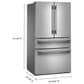KitchenAid 30 Cu. Ft. French Door Refrigerator with FreshChill Full-Width Drawer in PrintShield Stainless Steel, , large