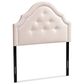 Baxton Studio Cora Twin Upholstered Panel Headboard in Light Pink, , large