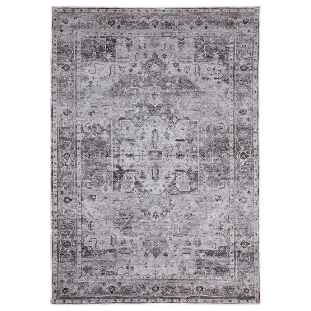 Feizy Percy 5"3" x 7"6" Gray and Ivory Area Rug, , large