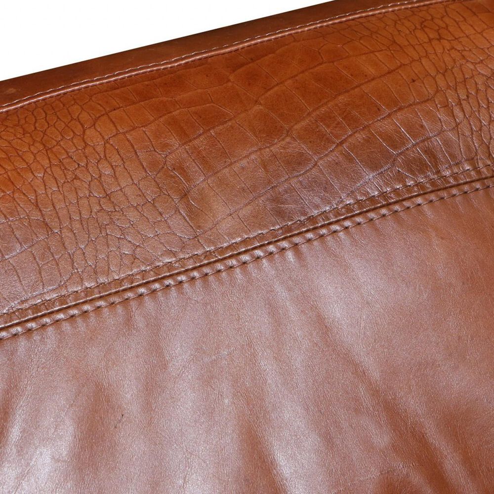USA Premium Leather Stationary Sofa in Saddle Glove, , large