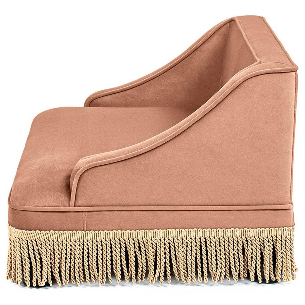 Jennifer Taylor Home Duchess 33" Medium Princess Pet Bed Sofa with Fringe Skirt in Peach Orange, , large