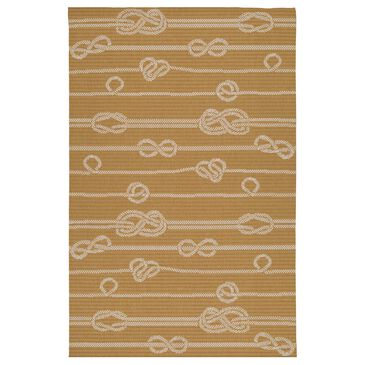 Kaleen Rugs Cabos Striped 1"9" x 3" Yellow Indoor/Outdoor Area Rug, , large