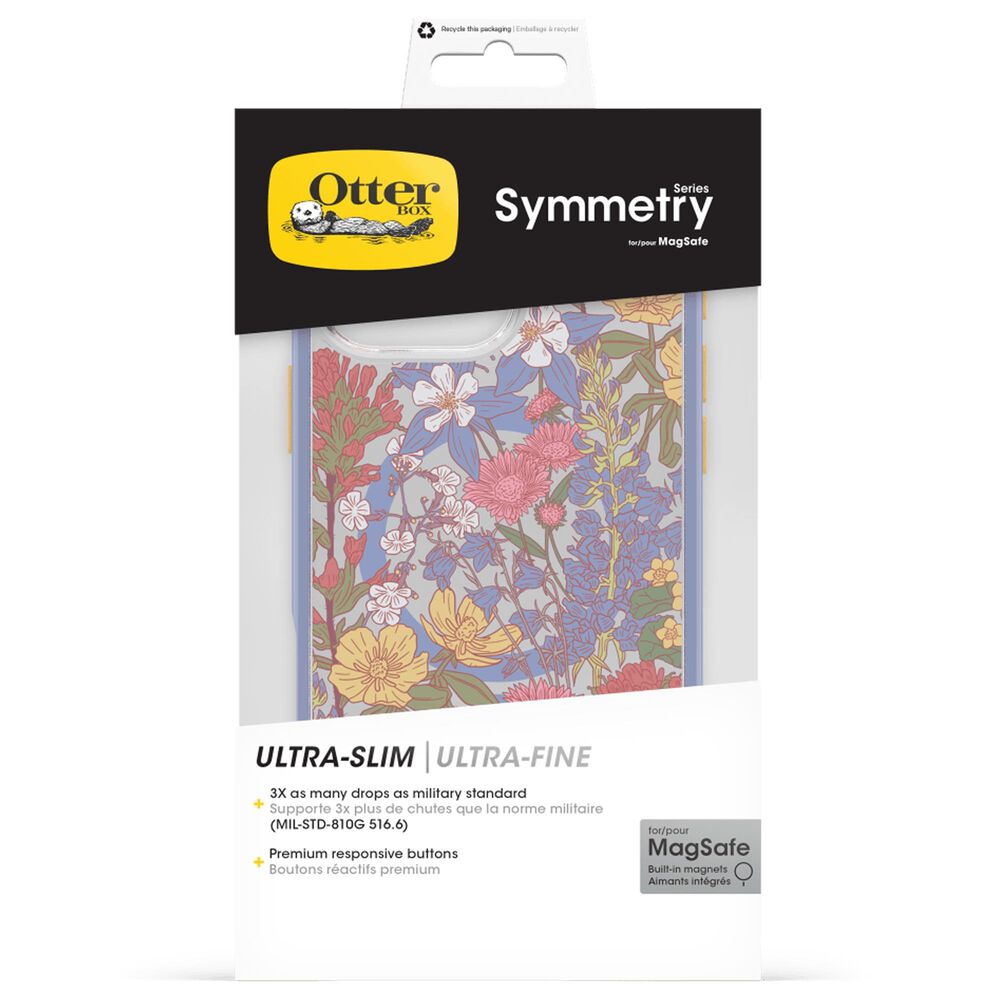 OtterBox Symmetry Series Clear Magsafe Case for Apple iPhone 16 Pro Max in Floral Purple, , large