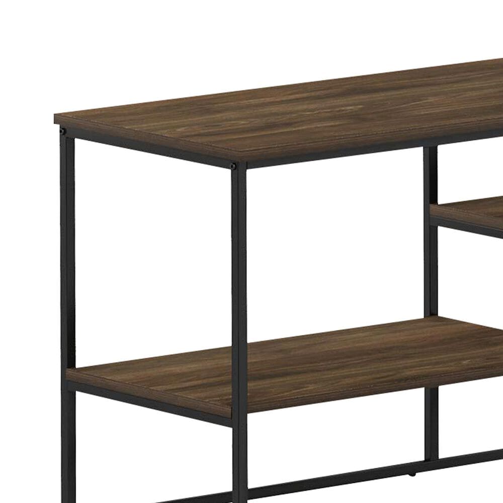 HOMLUX 70" TV Stand with 2 Open Storage Shelves in Columbia Walnut, , large