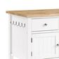 Valor Living Stirling Kitchen Cart in White, , large