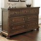Ashley Flynnter 7 Drawer Dresser in Medium Brown, , large