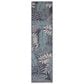 Nourison Garden Oasis GOA02 Navy 2" x 6" Indoor/Outdoor Runner, , large