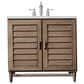 James Martin Vanities Portland 36" Single Bathroom Vanity in Whitewashed Walnut with 3 cm Ethereal Noctis Quartz Top and Rectangular Sink, , large