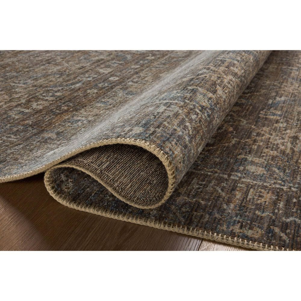 Loloi Heritage 4&#39; x 6&#39; Lagoon and Tobacco Area Rug, , large