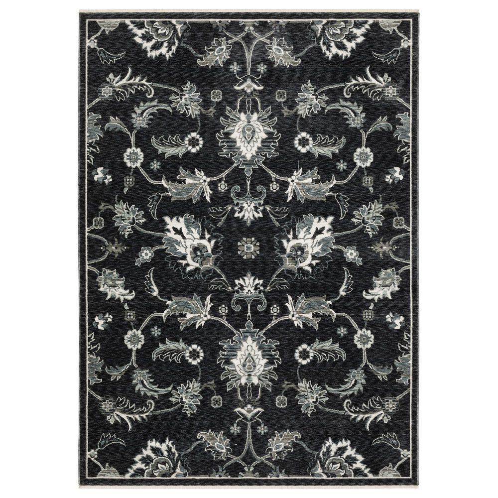 Oriental Weavers Echo ECH05 Blue and Ivory 5"3" x 7"6" Area Rug, , large