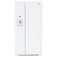 GE Appliances 23 Cu. Ft. Side by Side Refrigerator with External Dispenser in White, , large