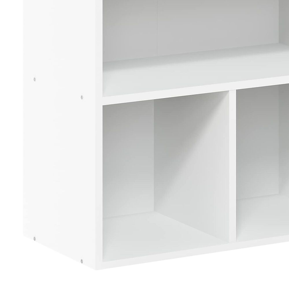 HOMLUX 3-Tier Display Bookcase with Adjustable Shelves in White, , large