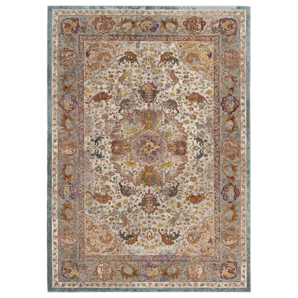 Safavieh Aria 5"1" x 7"6" Beige and Orange Area Rug, , large