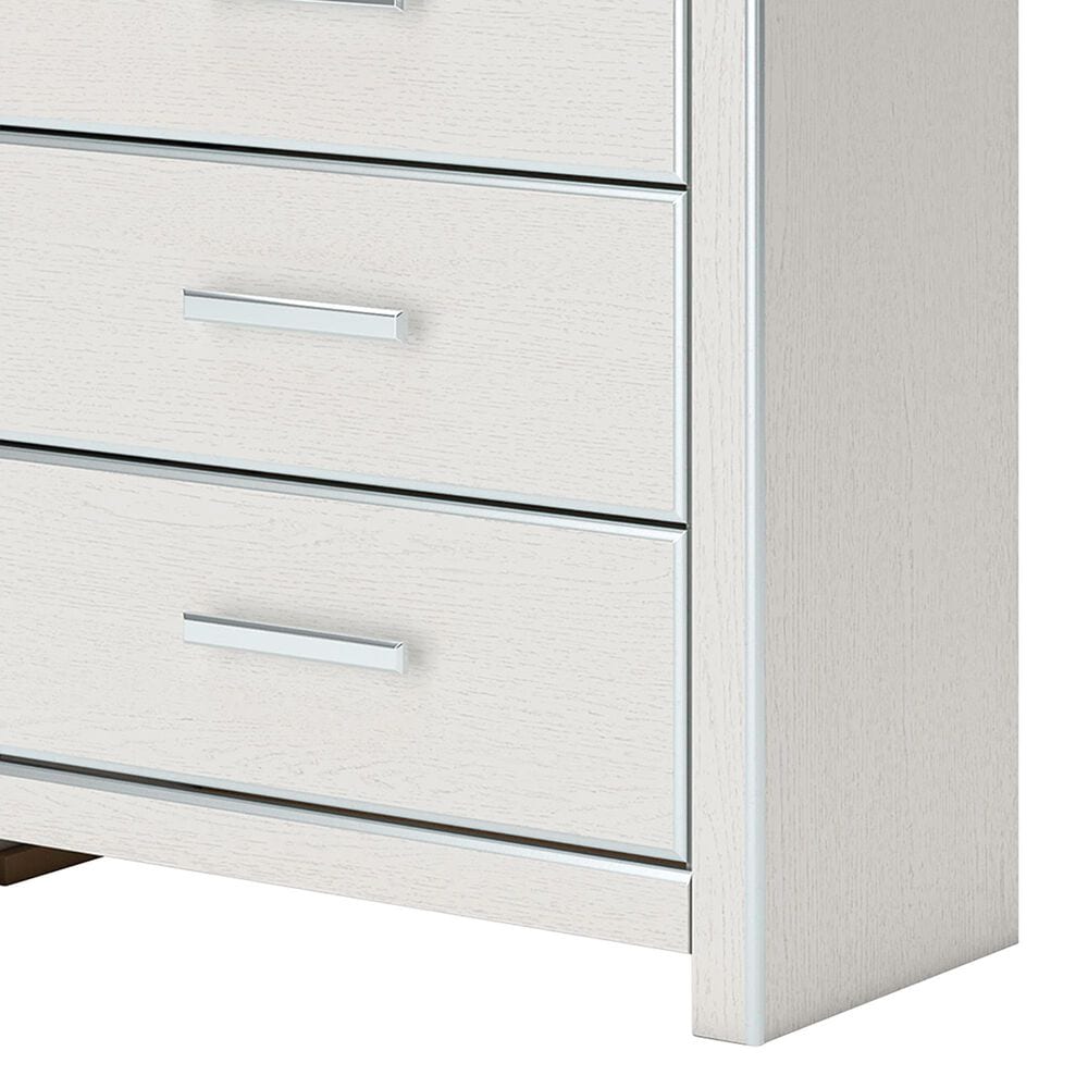 Ashley Zuraleus 6-Drawer Chest in Matte White and Chrome, , large