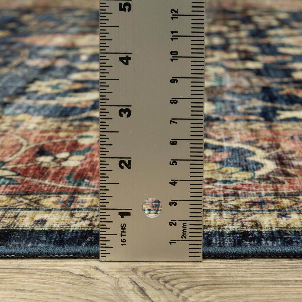 Oriental Weavers Sumter 2&#39; x 8&#39; Blue and Rust Runner, , large