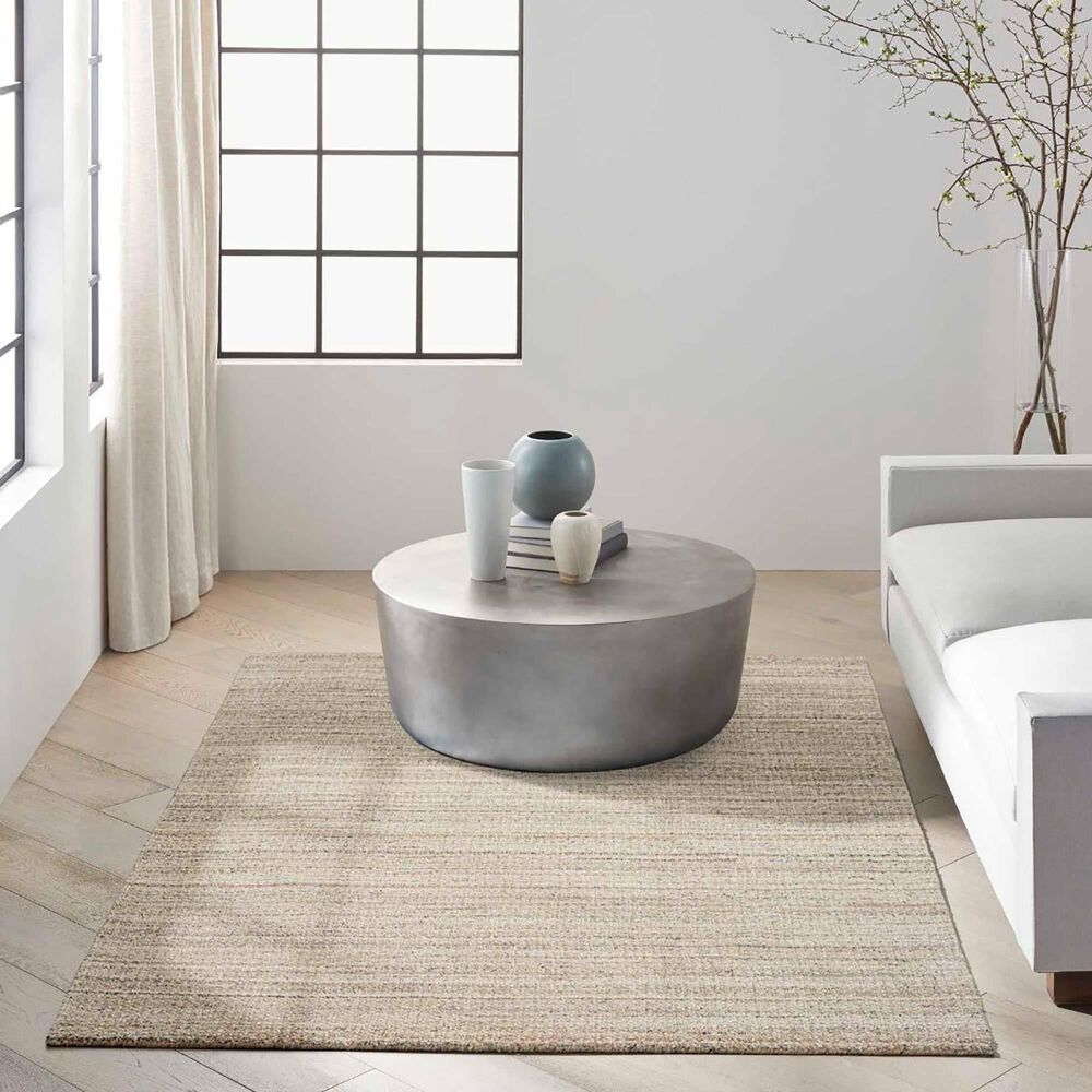 Nourison Abrash 5&#39;3&quot; x 7&#39;3&quot; Ivory and Grey Area Rug, , large
