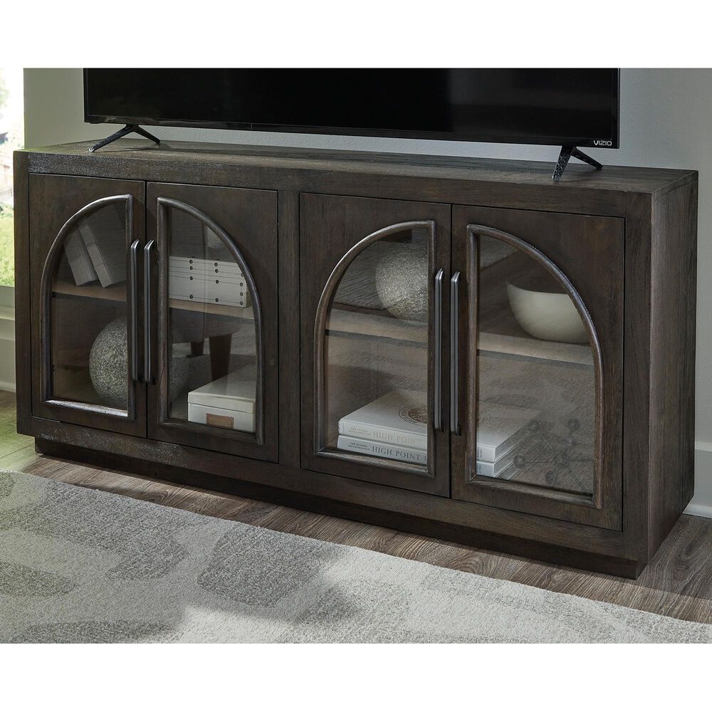Ashley Dreley 62&quot; Accent Cabinet in Grayish Brown, , large
