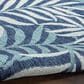 Nourison Garden Oasis Ivory and Navy 4" x 6" Indoor/Outdoor Area Rug, , large