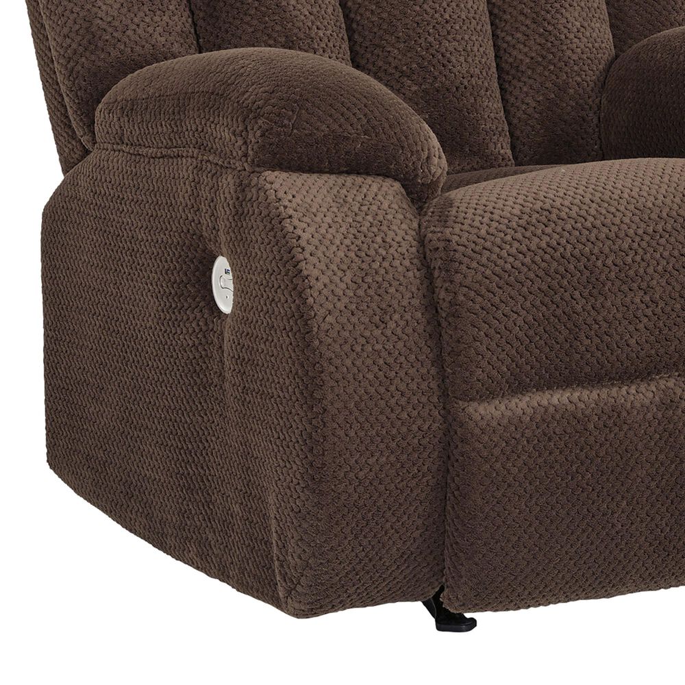 Ashley Observation Power Rocker Recliner in Chocolate, , large