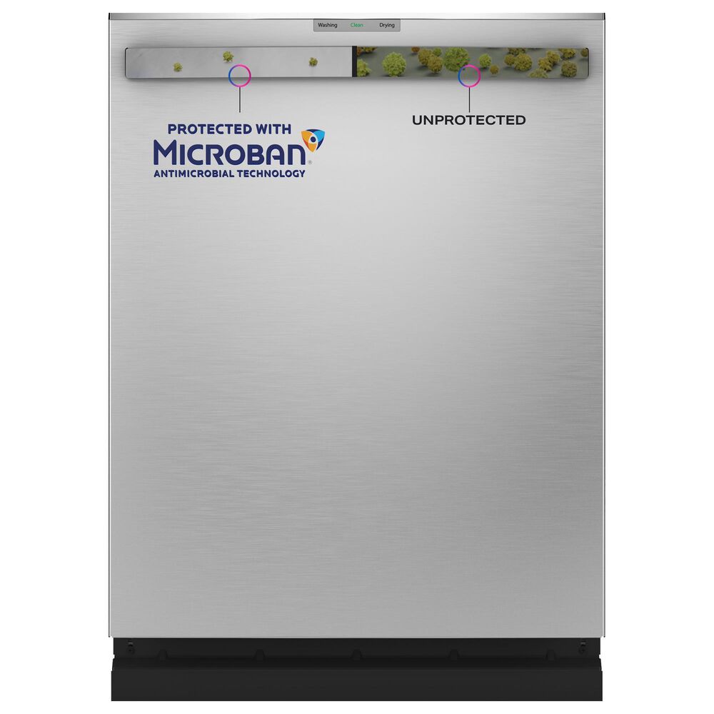 GE Profile 24&quot; Built-In Bar Handle Dishwasher with UltraFresh in Fingerprint Resistant Stainless Steel, , large