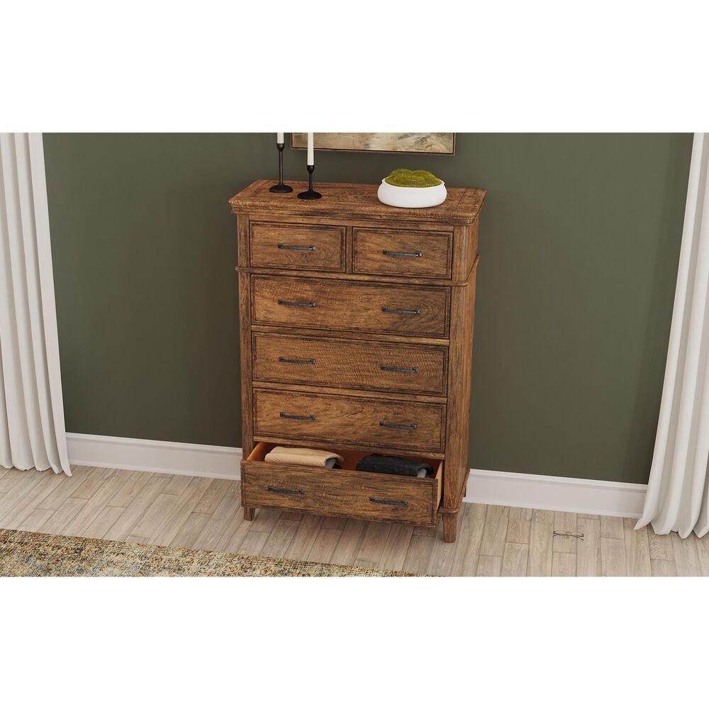 A-America Bandalier 6-Drawer Chest in Warm Russet, , large