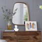A&B Home Wayne 37.5" Curved Accent Wall Mirror in Brown, , large