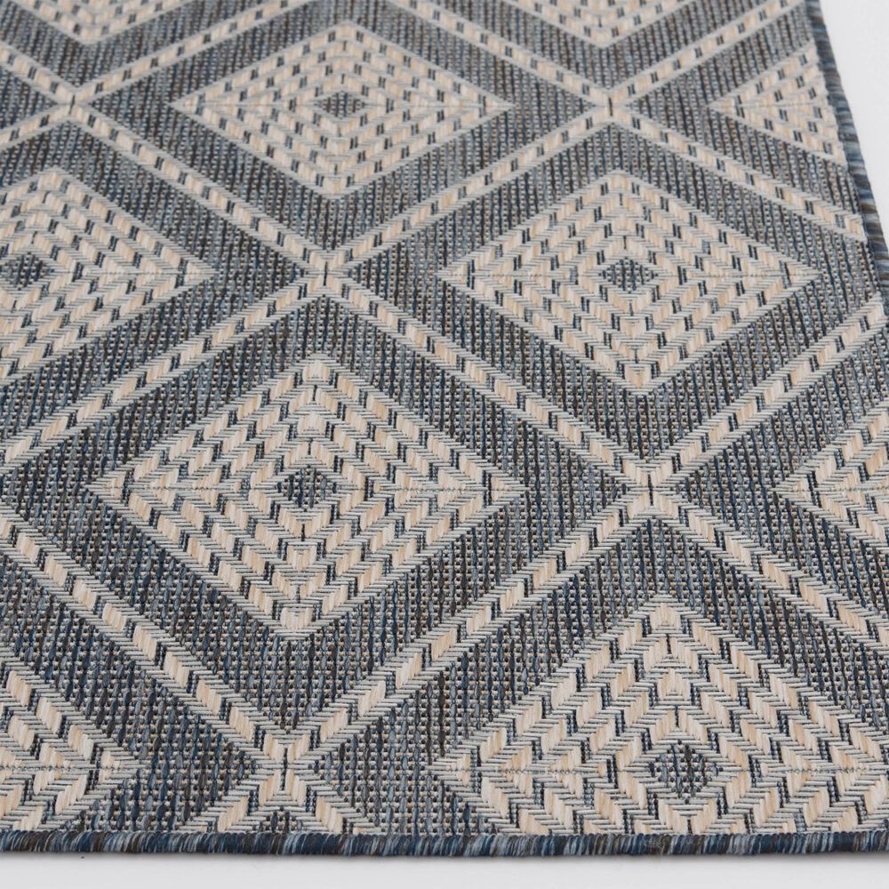 Central Oriental Melbourne Davion 5&#39; x 7&#39; Lagoon and Vanilla Area Rug, , large