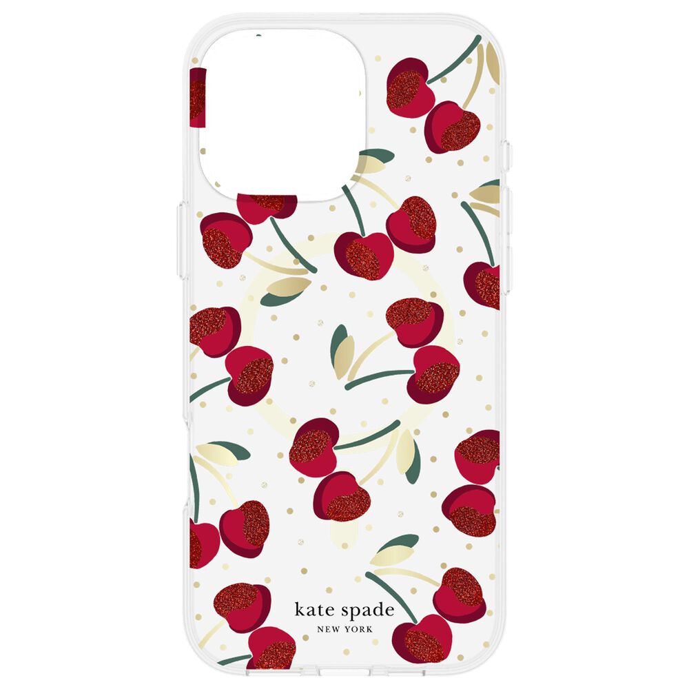 Kate Spade Protective Magsafe Case for Apple iPhone 16 Pro Max in Cherry Dot, , large