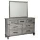 Ashley Russelyn 7 Drawer Dresser and Mirror in Gray, , large